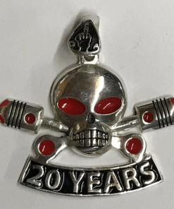 Large Sterling 20 Year Charlie Pendant