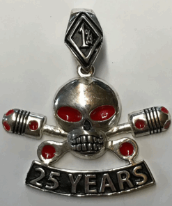 Large Sterling 25 Year Charlie Pendant