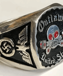 Alternative view of Sterling Outlaws United States Ring with Warbird Sides