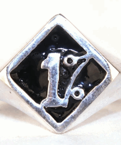 Small Sterling 1% Diamond Shaped Ring