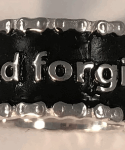 Sterling Band with God forgives Outlaws Don’t and Bike Chain Edges