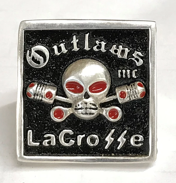 Square Sterling Outlaws LaCrosse Ring