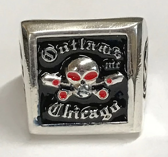 Square Sterling Outlaws Chicago Ring