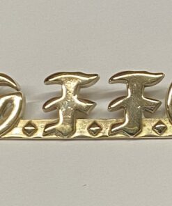 Alternative view of Large Brass Bar Pin with O.F.F.O.