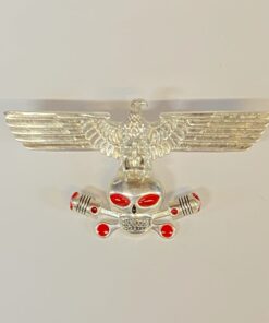 Large Silver Eagle Pin holding a Small Charlie in his Claws