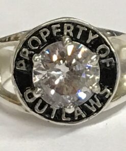 Sterling Round Outlaws Property Ring with Cubic Zirconia