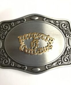 Zinc and Brass Property of Outlaws Belt Buckle