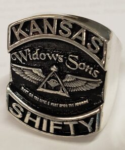 Mens Sterling Widows Sons Ring Specialized Top and/or Bottom Rocker