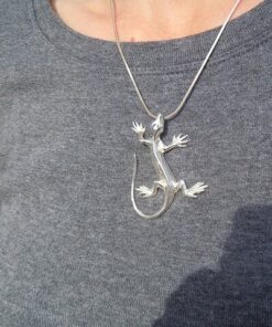 Alternative view of Sterling Silver Large Lizard Pendant