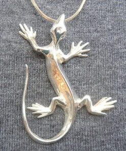 Sterling Silver Large Lizard Pendant