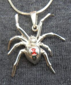 Alternative view of Sterling Silver Small Black Widow Spider Pendant