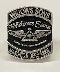 Sterling Widows Sons Masonic Riders Association Ring