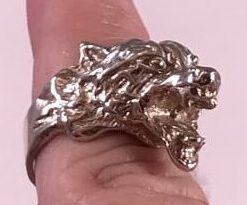 Alternative view of Sterling Silver Wolf Head Ring