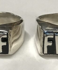 Alternative view of Mens Sterling WSF or FWS Signet Ring Widows Sons