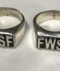 Mens Sterling WSF or FWS Signet Ring Widows Sons