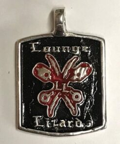 Sterling Lounge Lizard Square Pendant