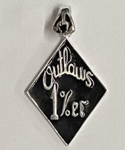 Sterling Outlaws 1%er Script Pendant