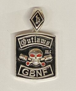 Large Square Sterling Outlaws GBNF Urn Pendant