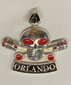 Large Sterling Outlaws Charlie Orlando Pendant