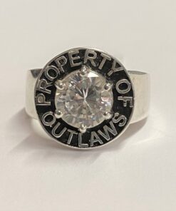 Round Sterling Property of _________ Ring Set with Round Clear or Black CZ