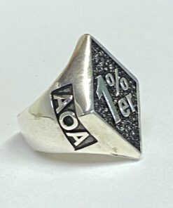 Alternative view of Sterling AOA 1%er Diamond Shaped Ring