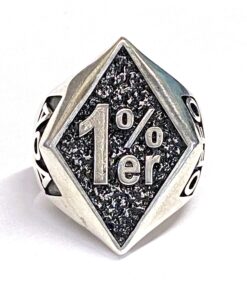 Sterling AOA 1%er Diamond Shaped Ring