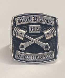 Sterling Black Pistons Old School Tennessee Ring