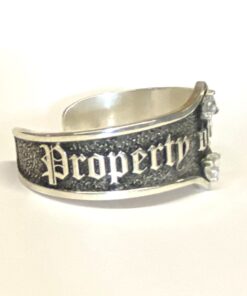 Alternative view of Sterling Property of Outlaws Cuff Bracelet with 2 Heart Shaped CZs