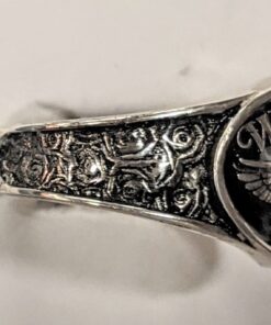 Alternative view of Ladies Sterling Widows Sons Lady Ring with Rose Pattern on side