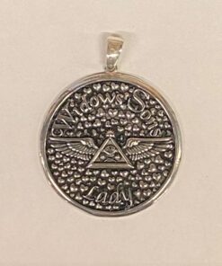 Round Sterling Widows Sons Lady Pendant