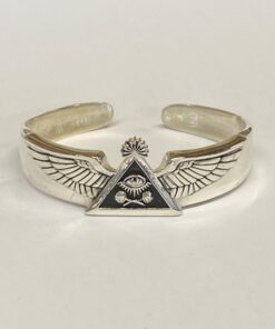 Sterling Widows Sons Lady Cuff Bracelet with Logo and Wings