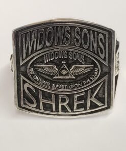 Sterling Widows Sons Ring with personalized Bottom Rocker