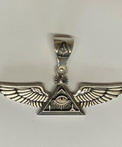 Alternative view of Extra Small Sterling Widows Sons Pendant with Triangle