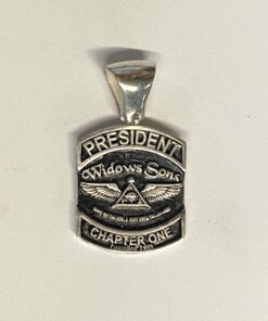 Sterling Widows Sons Pendant with Specialized Top Rocker and Bottom Rocker