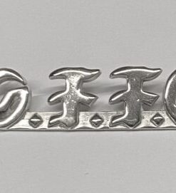 Large Sterling Silver Bar Pin with O.F.F.O.
