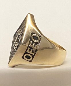 Alternative view of 10k Yellow Gold AOA 1%er Diamond Shaped Ring