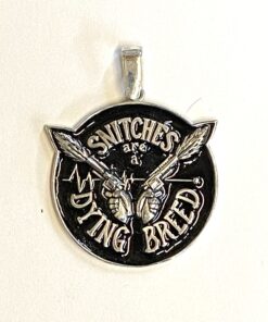 Alternative view of Sterling Snitches are a Dying Breed SYLO Pendant