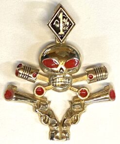 Brass Charlie Guns Blazing Pendant