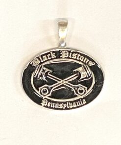 Sterling Oval Black Pistons Pennsylvania Pendant