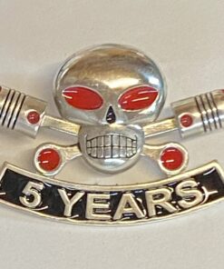 Large Sterling Charlie Vest Pin with 5 Year Rocker