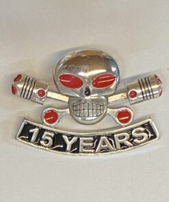 Large Sterling Charlie Vest Pin with 15 Year Rocker