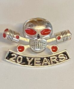 Large Sterling Charlie Vest Pin with 20 Year Rocker