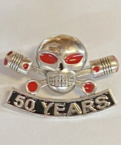 Large Sterling Charlie Vest Pin with 50 Year Rocker