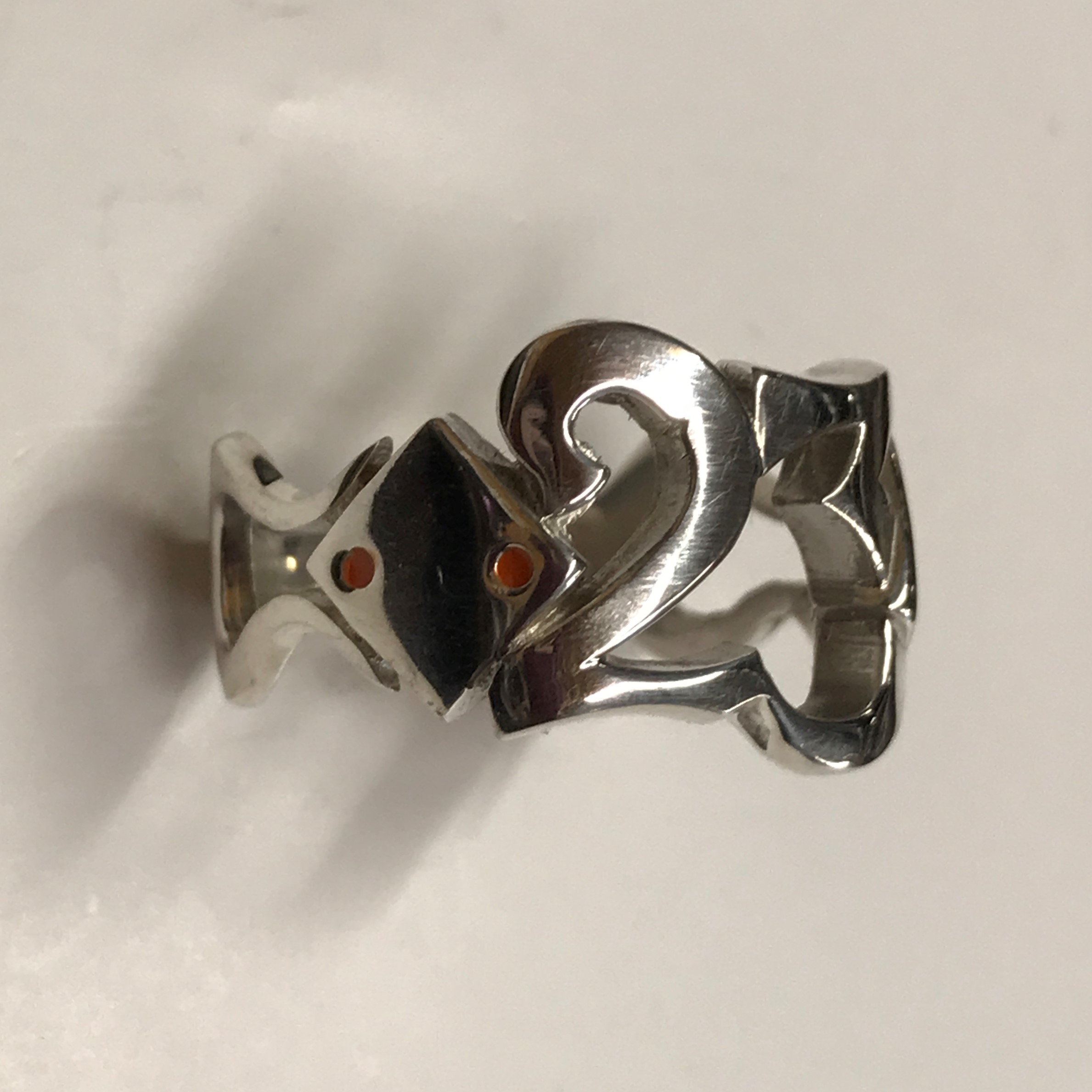 Sterling Ladies Weasels "23" Cut-out Ring with Dice - Image 5