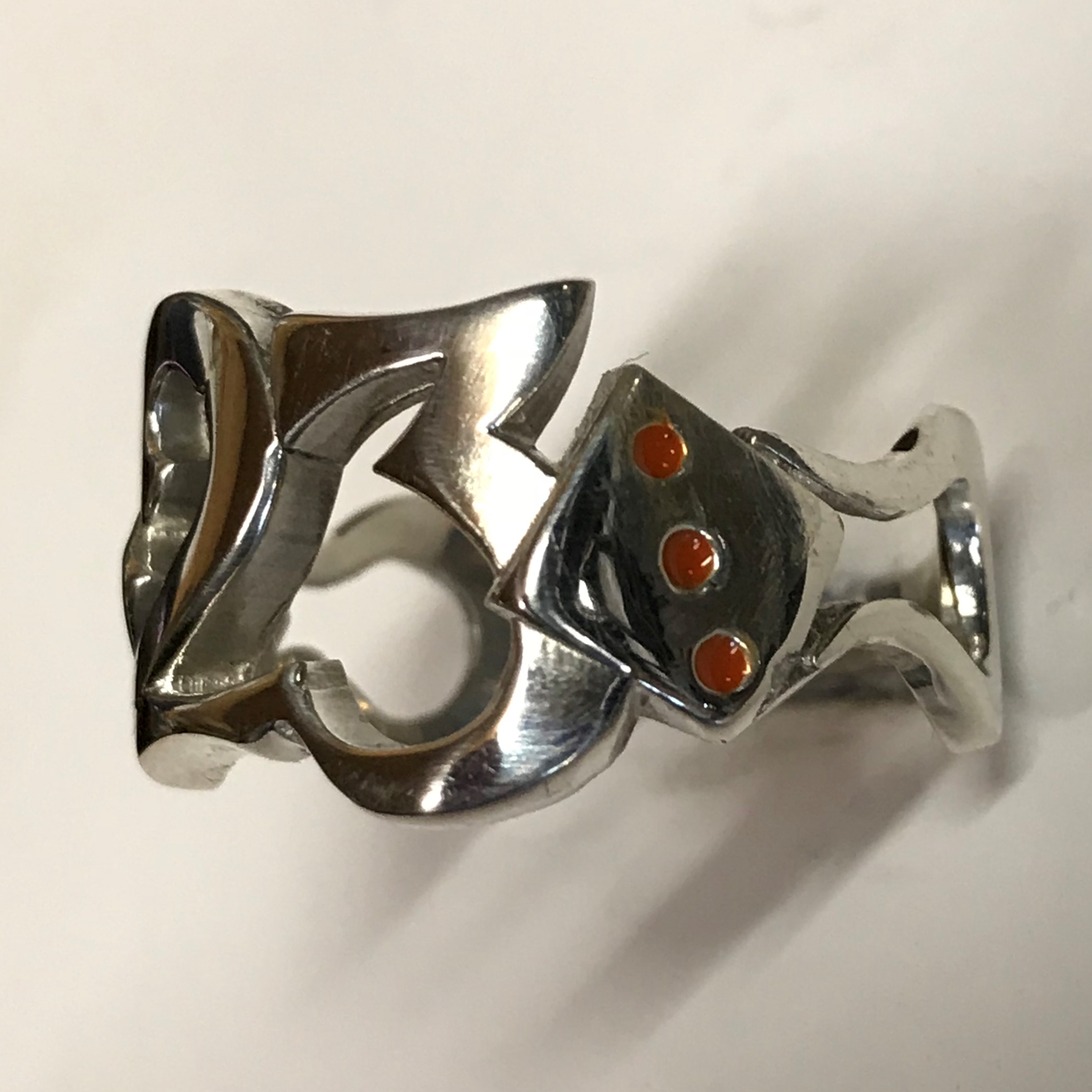 Sterling Ladies Weasels "23" Cut-out Ring with Dice - Image 4