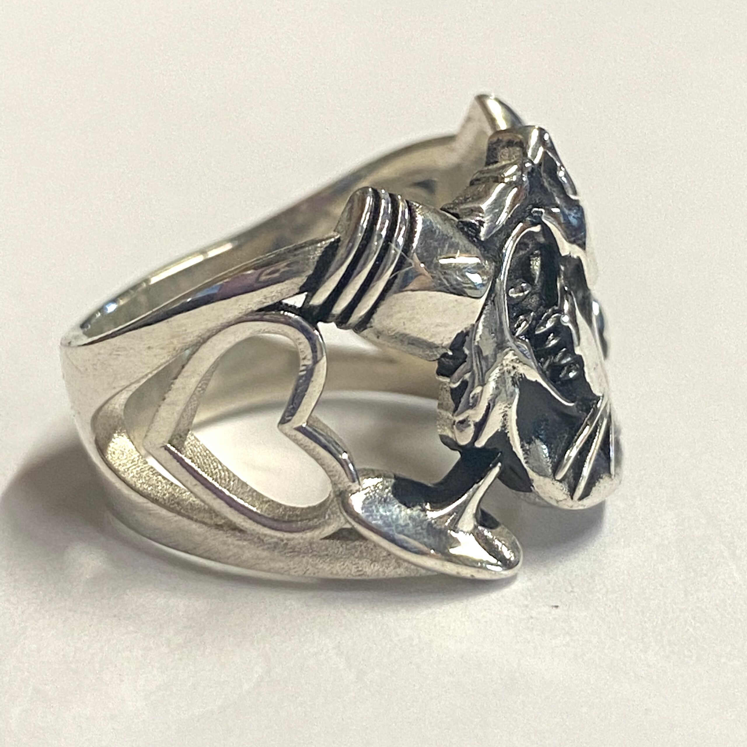 Sterling Ladies' Cut-out Weasel, Martini Glass and Piston Ring - Image 3