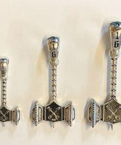 Alternative view of Sterling XXL Black Pistons Hammer Pendant