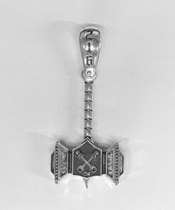 Sterling XXL Black Pistons Hammer Pendant