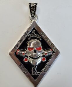 XL Diamond Shaped Pendant With Old Style Charlie