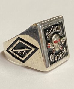 Alternative view of Square Sterling Outlaws Canada Ring